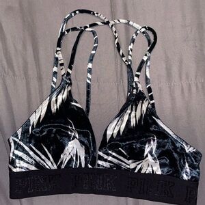 PINK Victoria's Secret Black and White Patterned Bralette